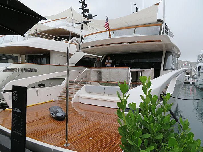 a boat docked at a pier aboard VICKY Yacht for Sale