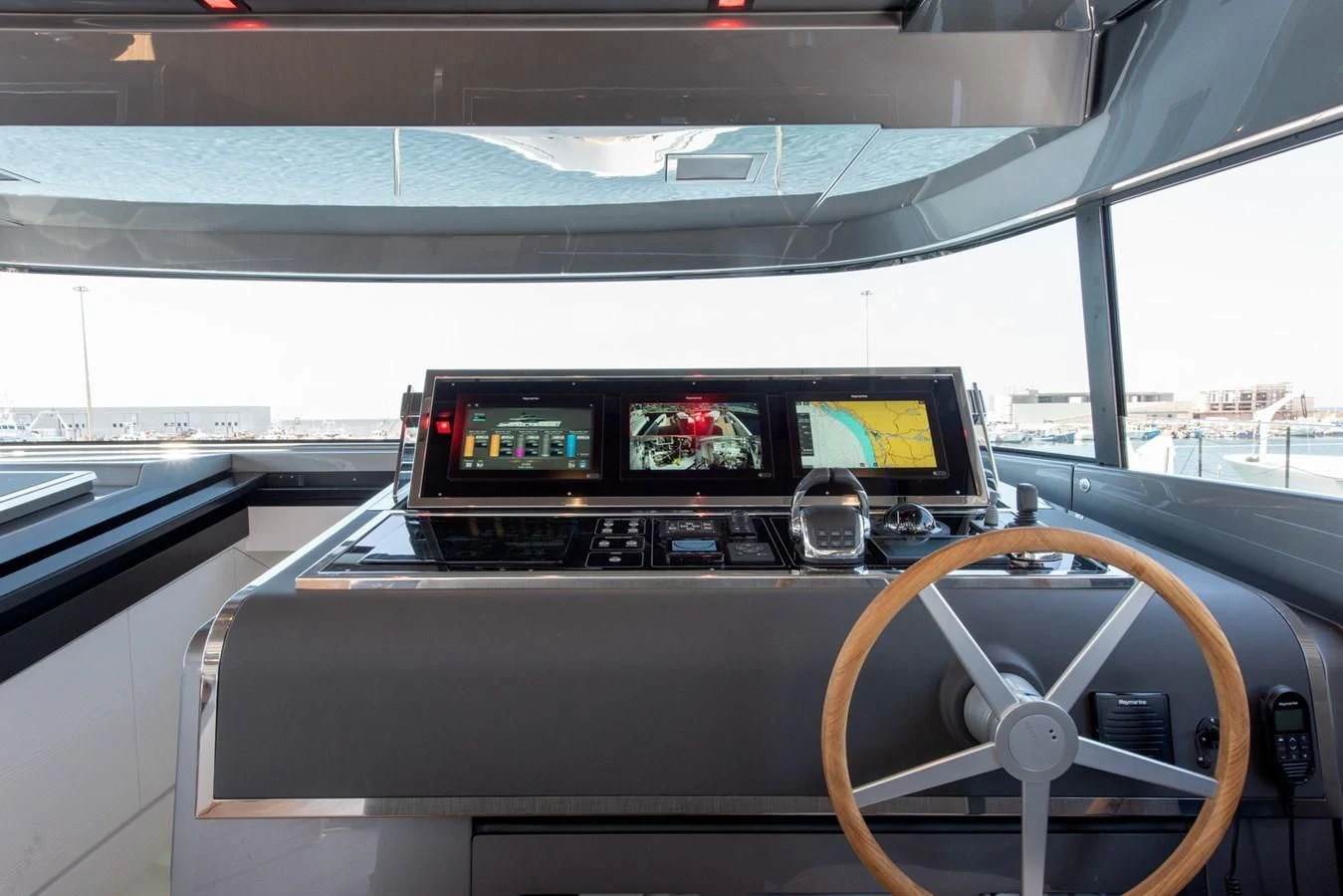 the inside of a car aboard VICKY Yacht for Sale