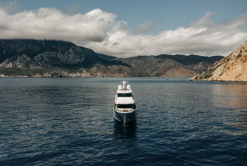 a boat on the water aboard LEMANJA Yacht for Sale