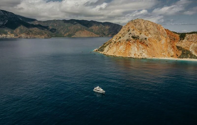 a boat in the water aboard LEMANJA Yacht for Sale
