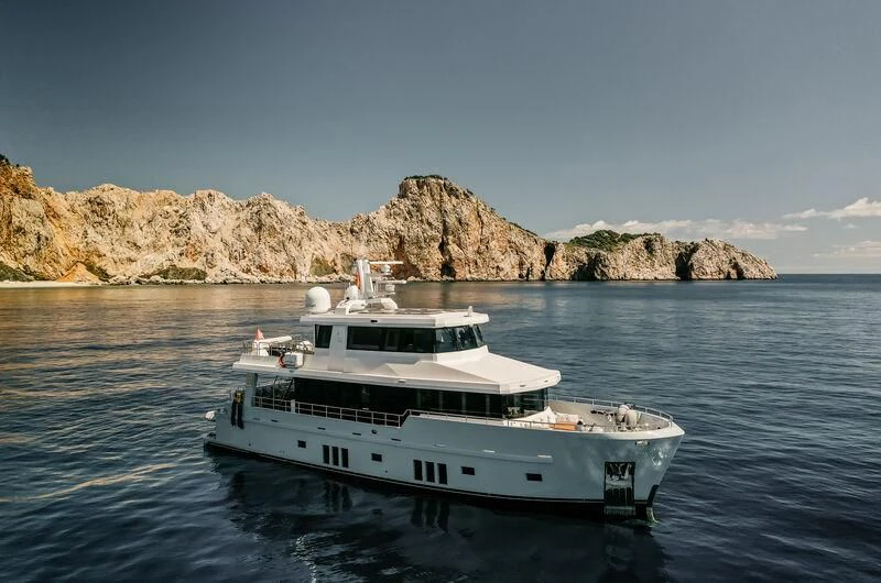 a boat in the water aboard LEMANJA Yacht for Sale