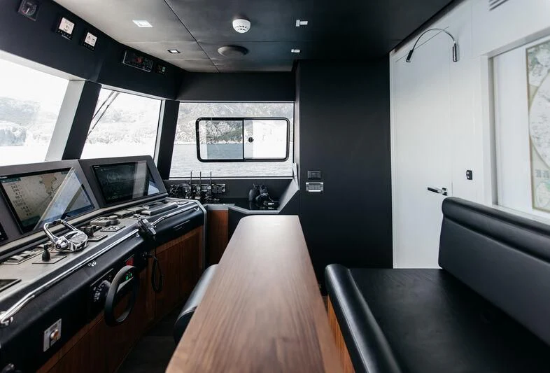 a room with a table and a computer aboard LEMANJA Yacht for Sale