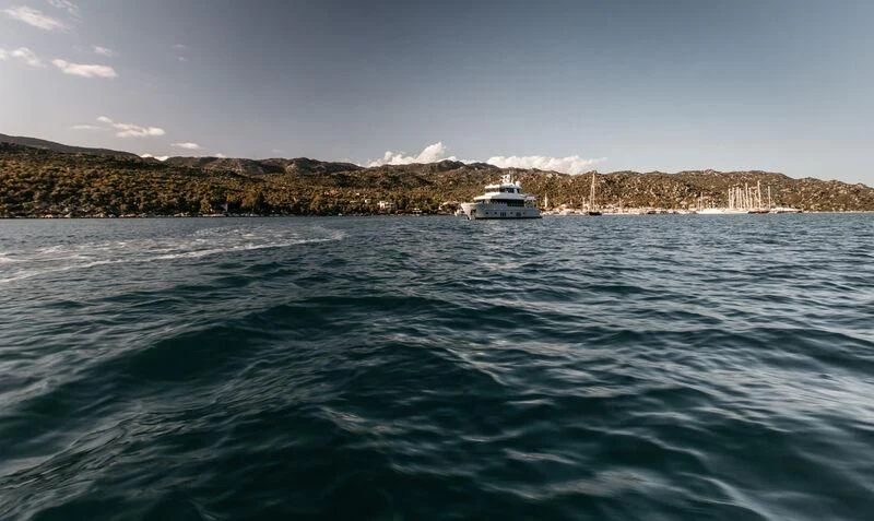 a boat in the water aboard LEMANJA Yacht for Sale