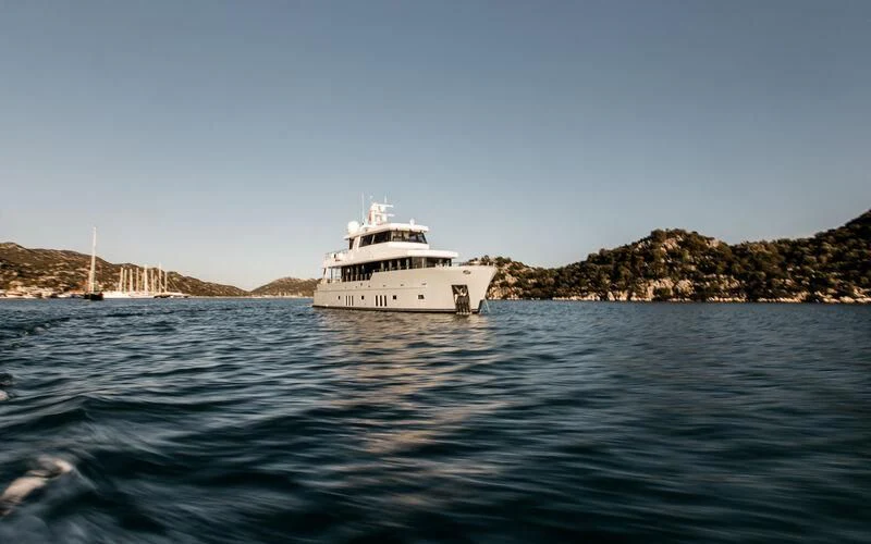 a boat on the water aboard LEMANJA Yacht for Sale
