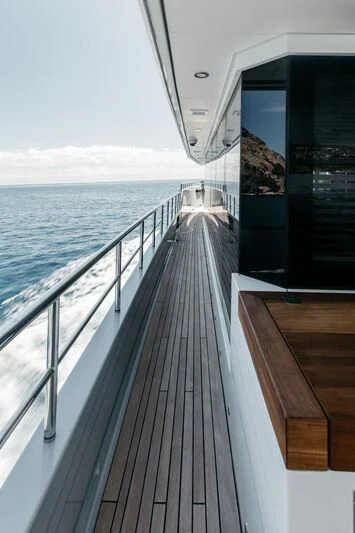 a long dock leading out to the ocean aboard LEMANJA Yacht for Sale