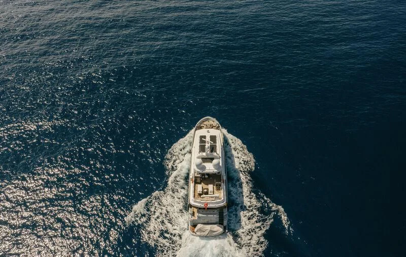 a boat in the water aboard LEMANJA Yacht for Sale