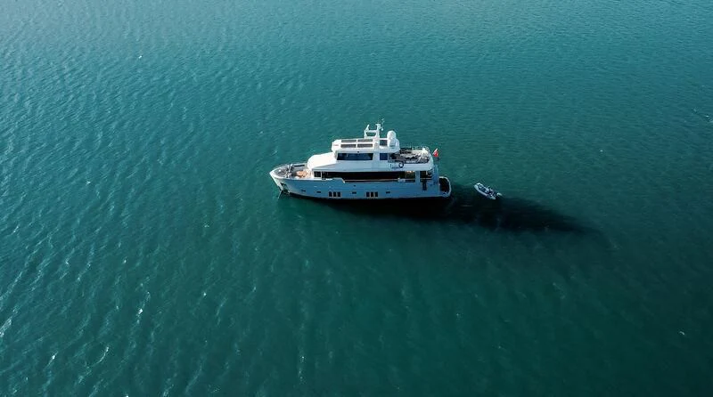 a boat in the water aboard LEMANJA Yacht for Sale