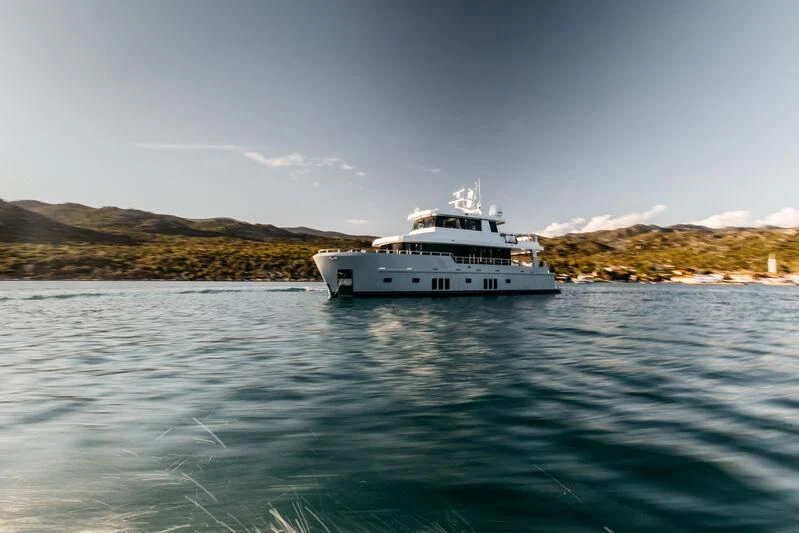 a boat in the water aboard LEMANJA Yacht for Sale