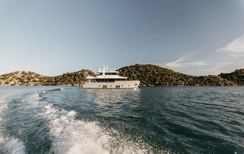 a boat on the water aboard LEMANJA Yacht for Sale