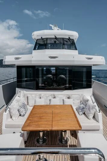 a boat on a deck aboard LEMANJA Yacht for Sale