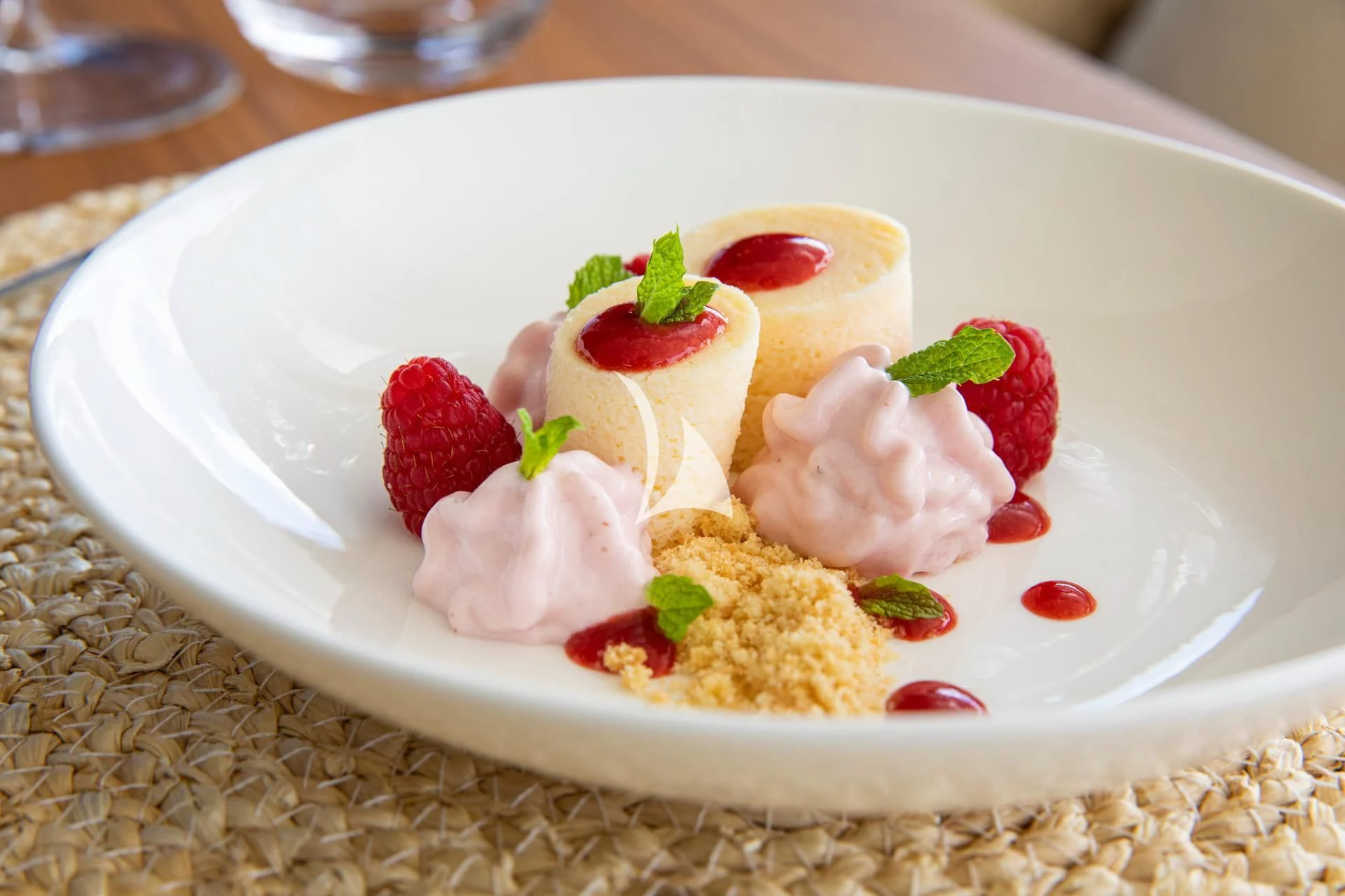 a plate of food aboard WHY 200 Yacht for Sale