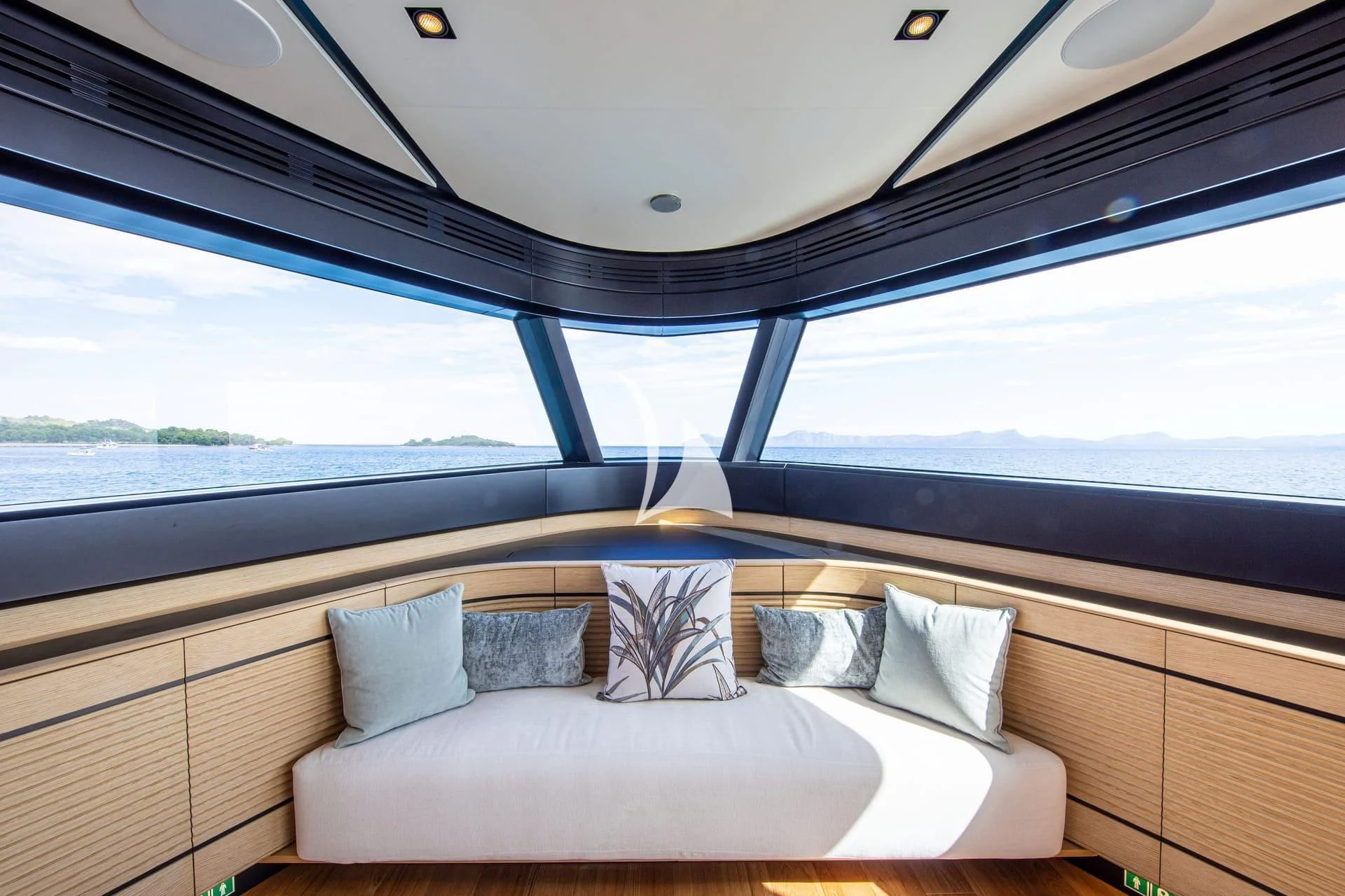inside of a car aboard WHY 200 Yacht for Sale