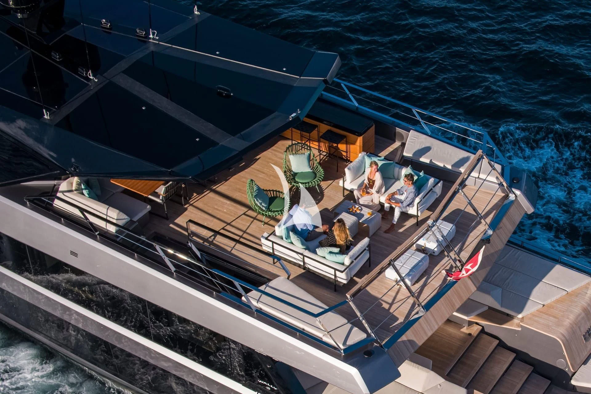 a high angle view of a boat aboard WHY 200 Yacht for Sale