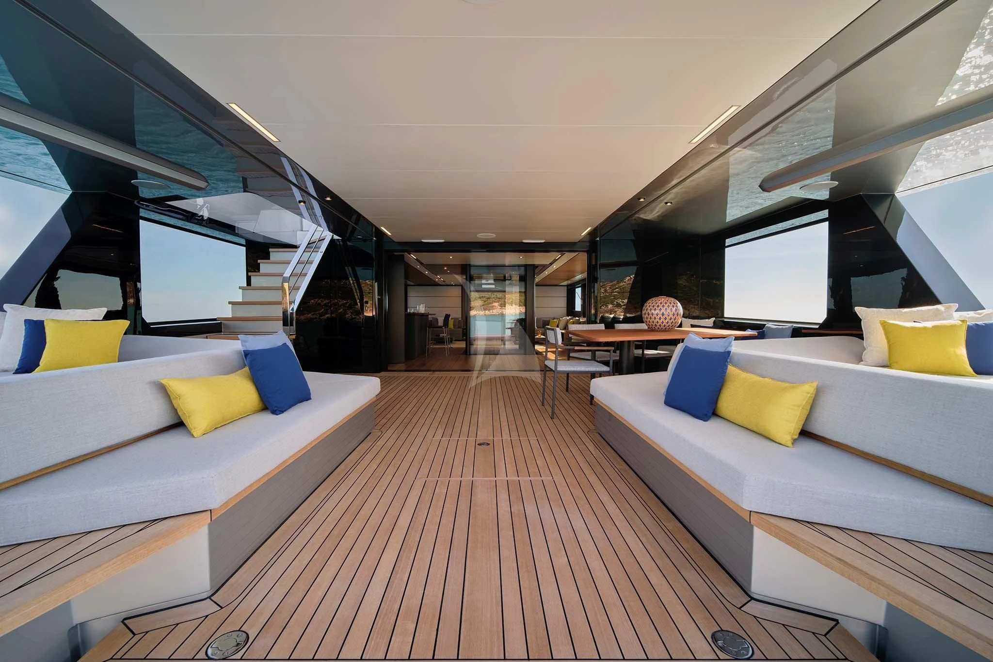a room with a bed and a couch aboard WHY 200 Yacht for Sale