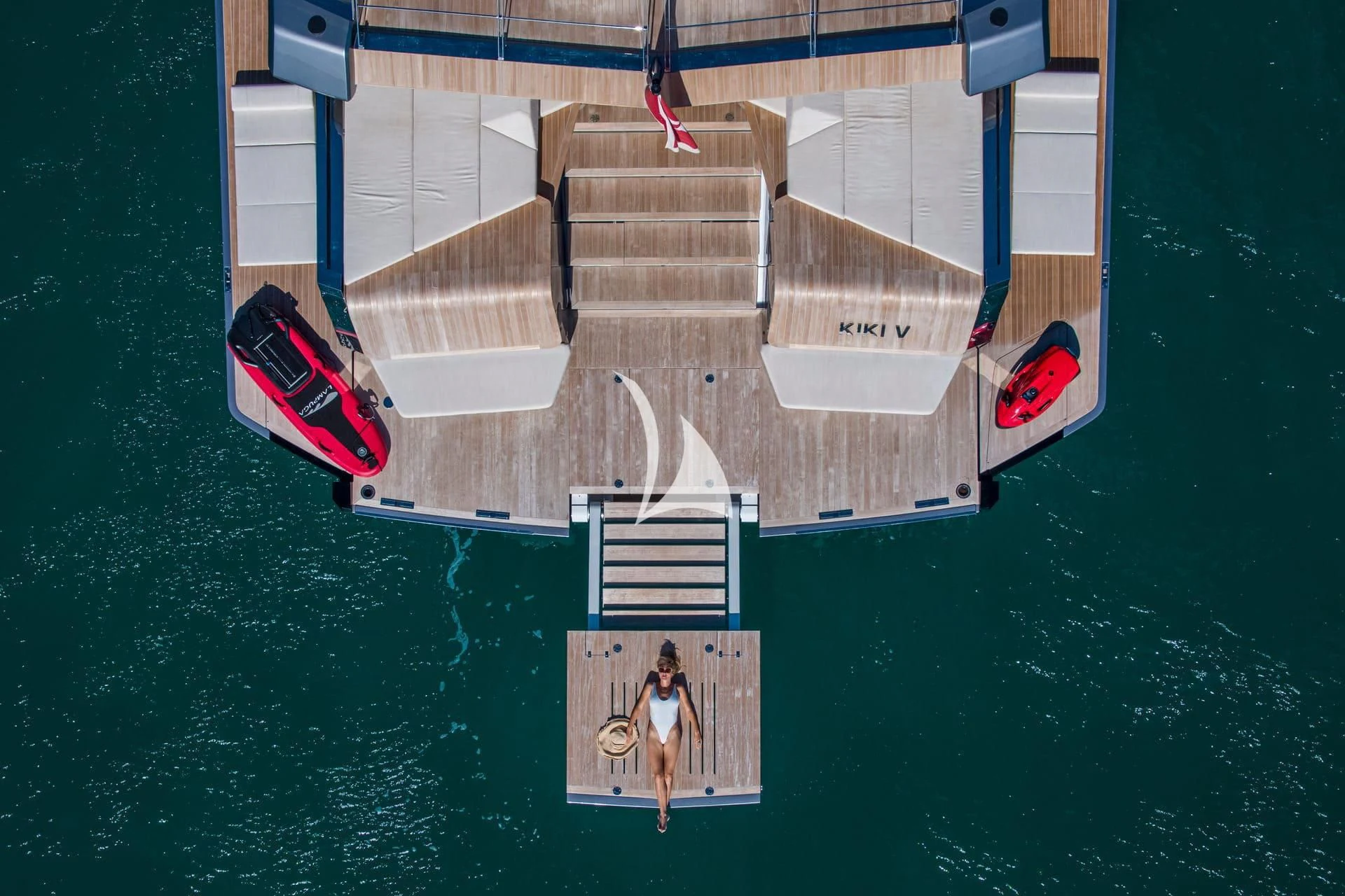 a man and a woman on a boat aboard WHY 200 Yacht for Sale