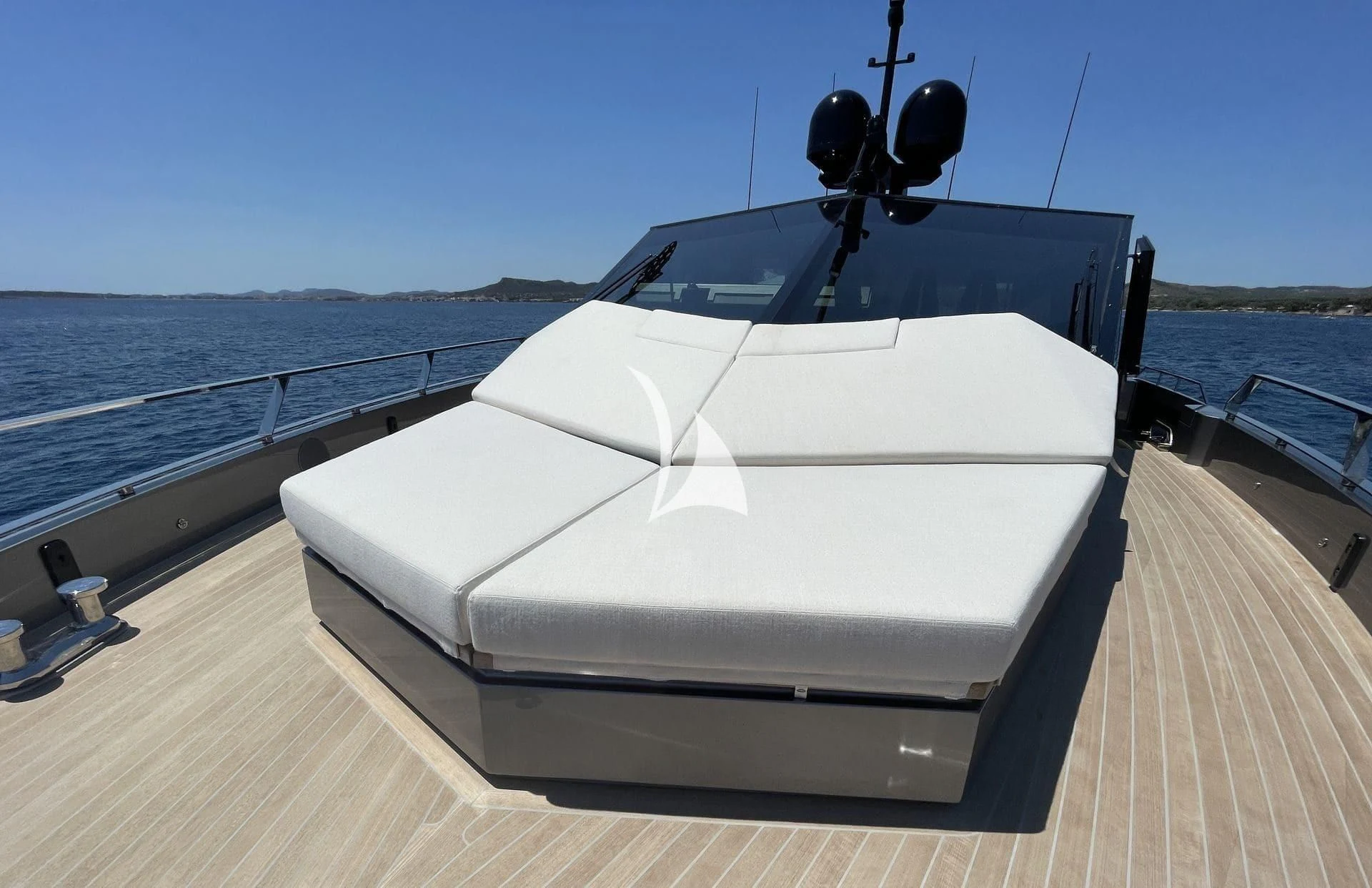 a boat on a deck aboard WHY 200 Yacht for Sale