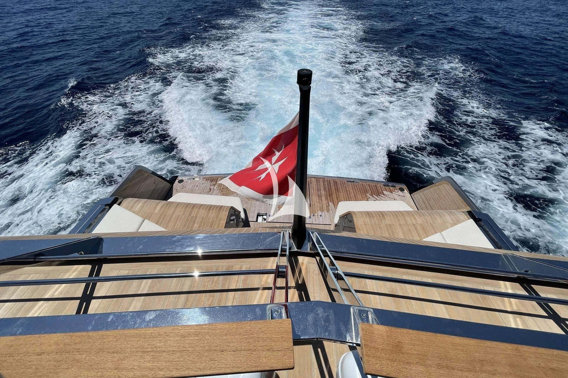 a boat with a flag on it aboard WHY 200 Yacht for Sale