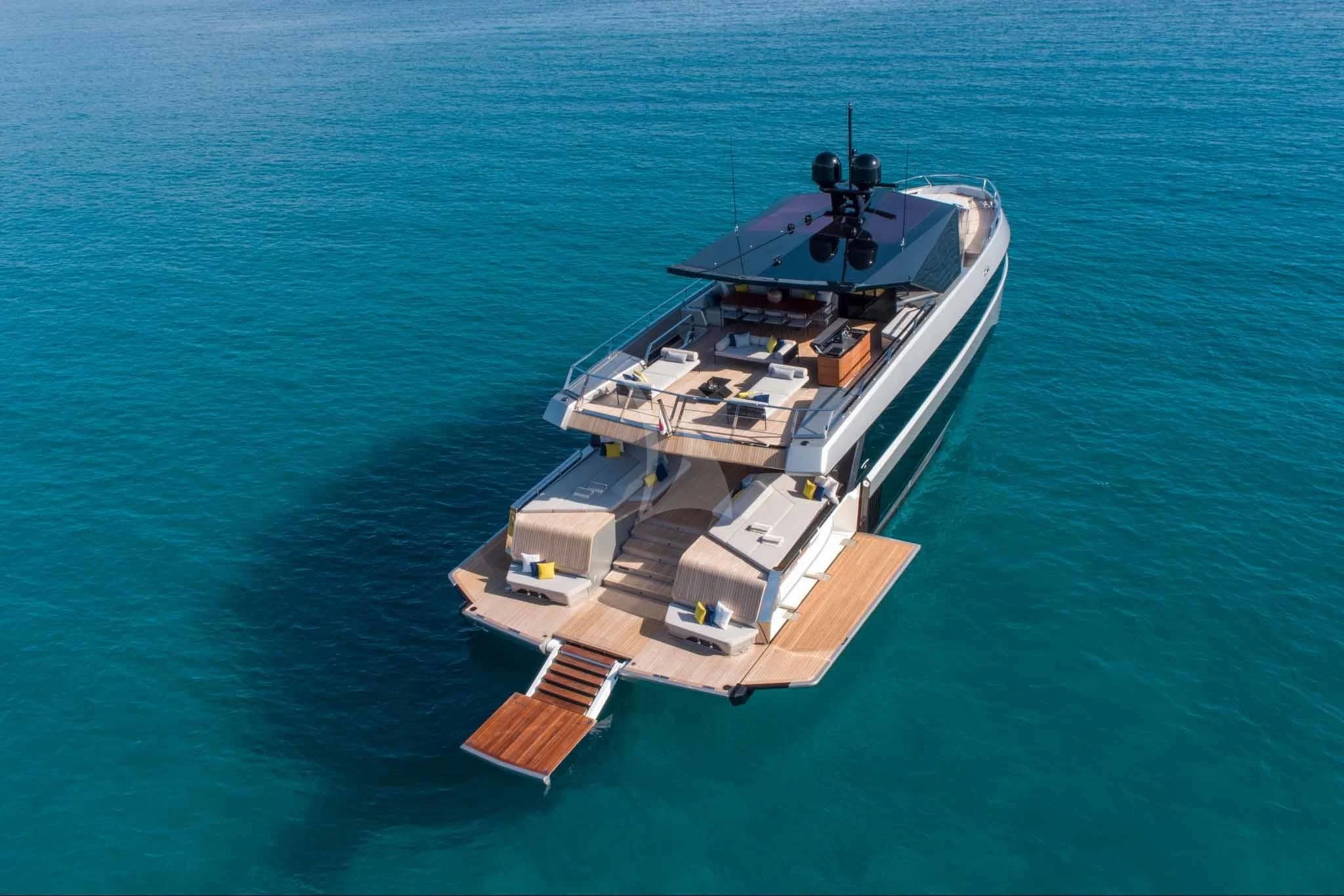 a large ship in the water aboard WHY 200 Yacht for Sale