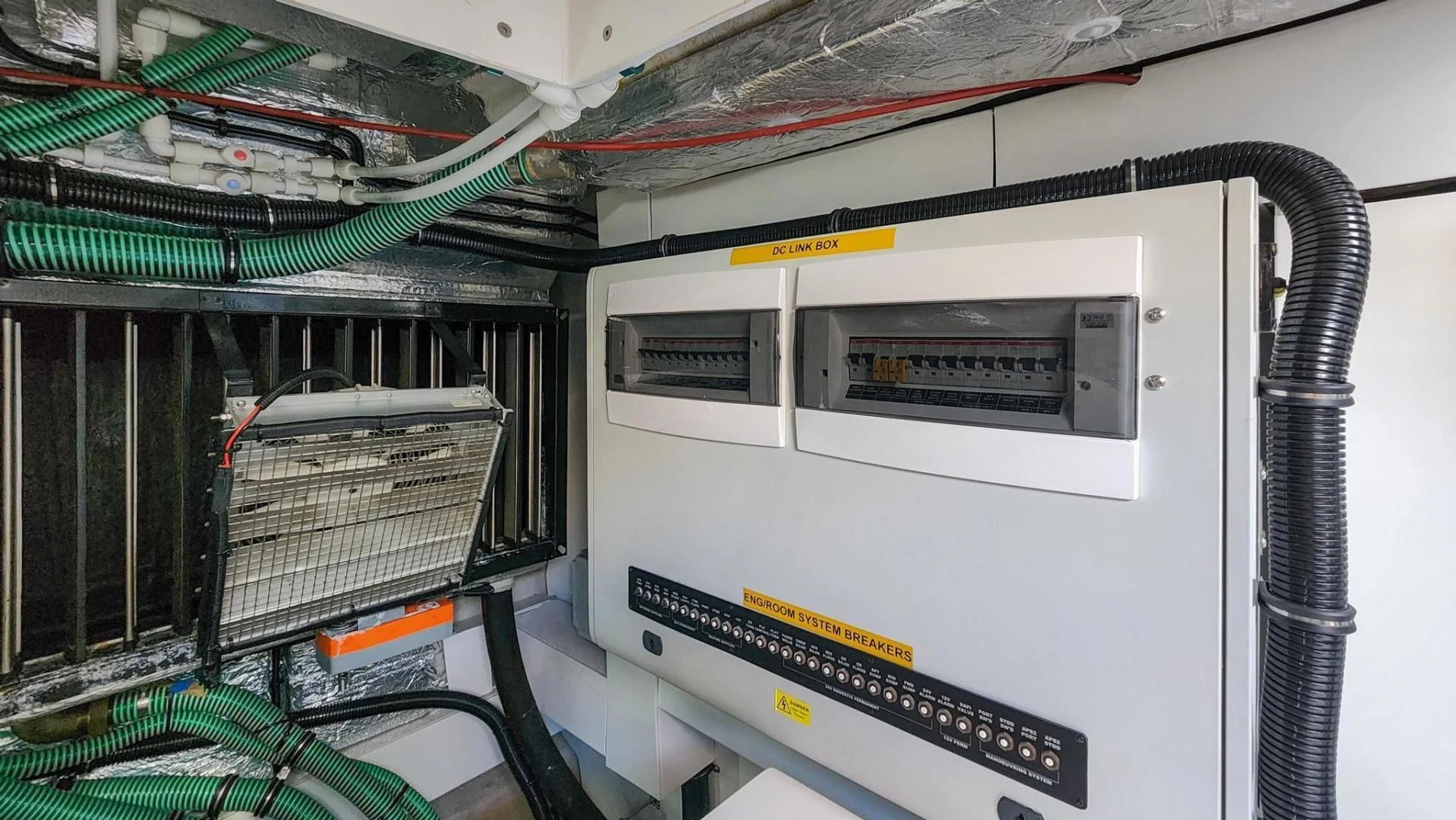 a machine with wires aboard JOLLY ROGERS Yacht for Sale