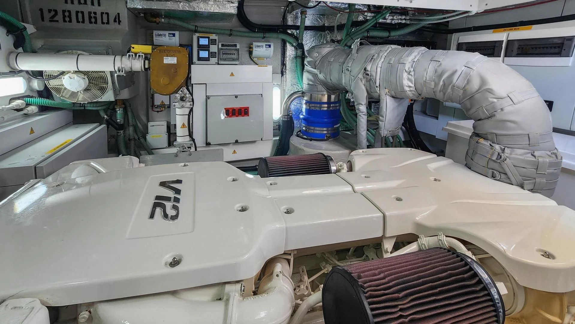a close-up of a machine aboard JOLLY ROGERS Yacht for Sale