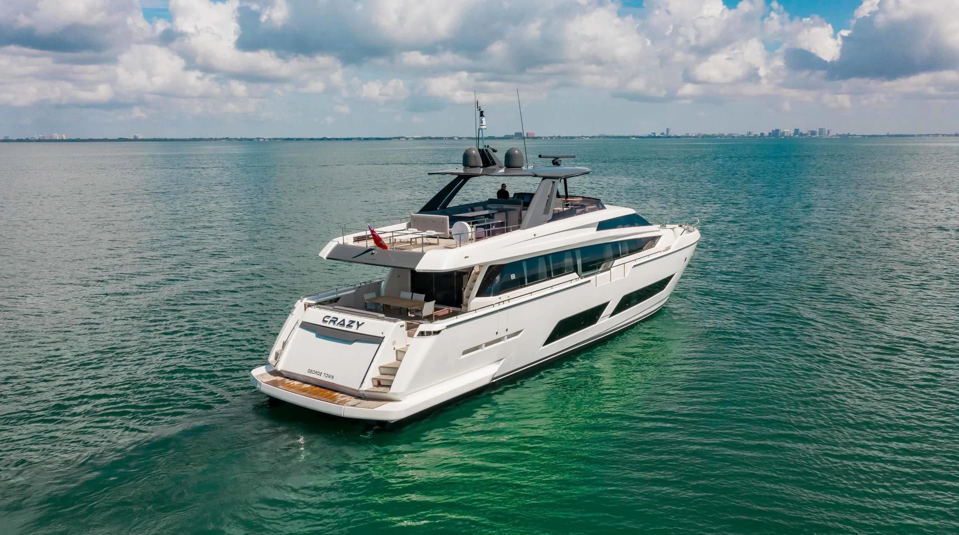 a boat in the water aboard CRAZY Yacht for Sale