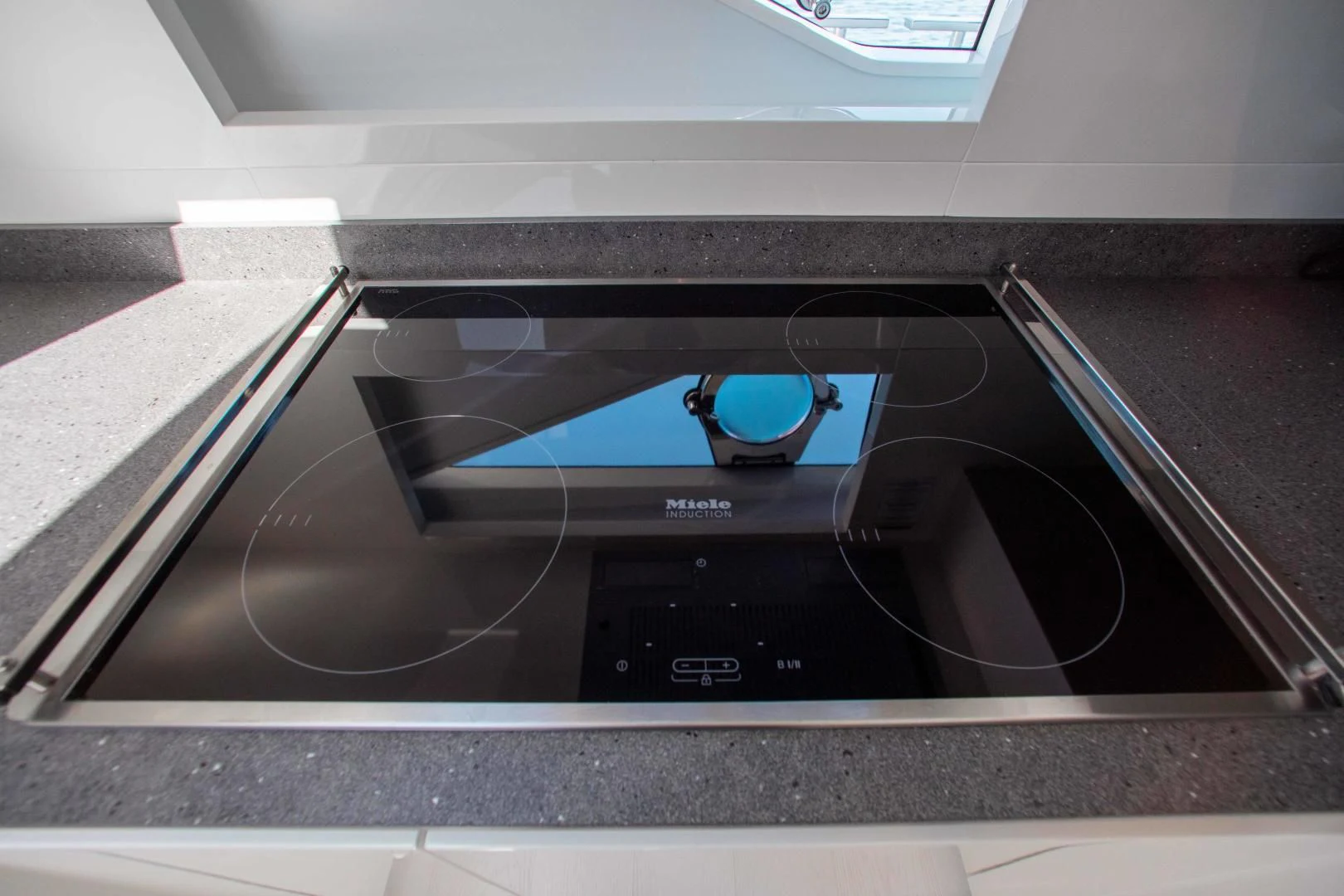 a computer with a blue mouse aboard CRAZY Yacht for Sale