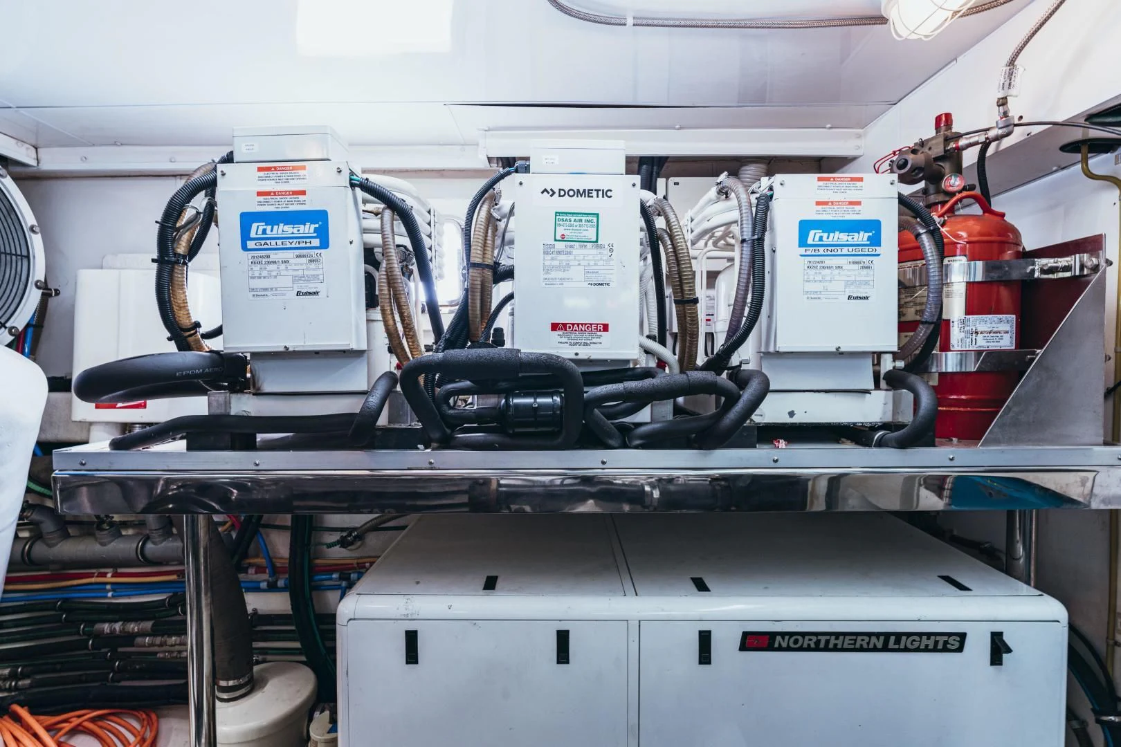 a machine with wires aboard SKULLDUGGERY Yacht for Sale