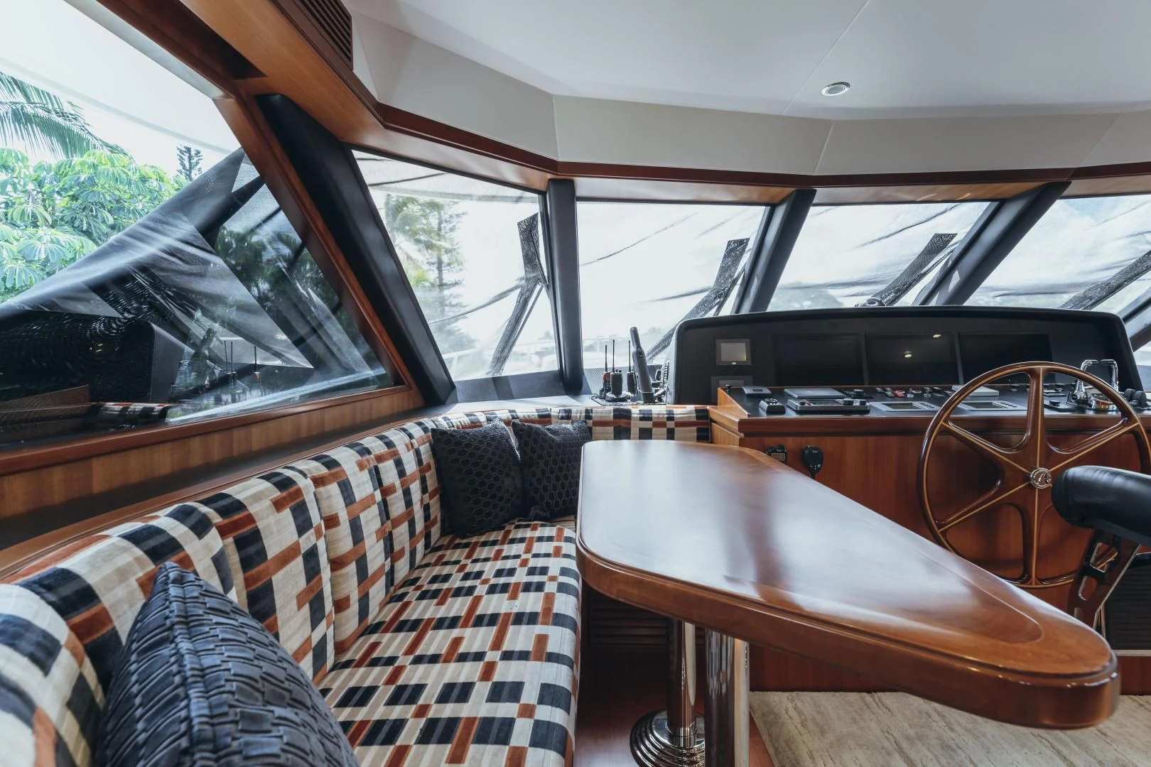 inside of a car aboard SKULLDUGGERY Yacht for Sale