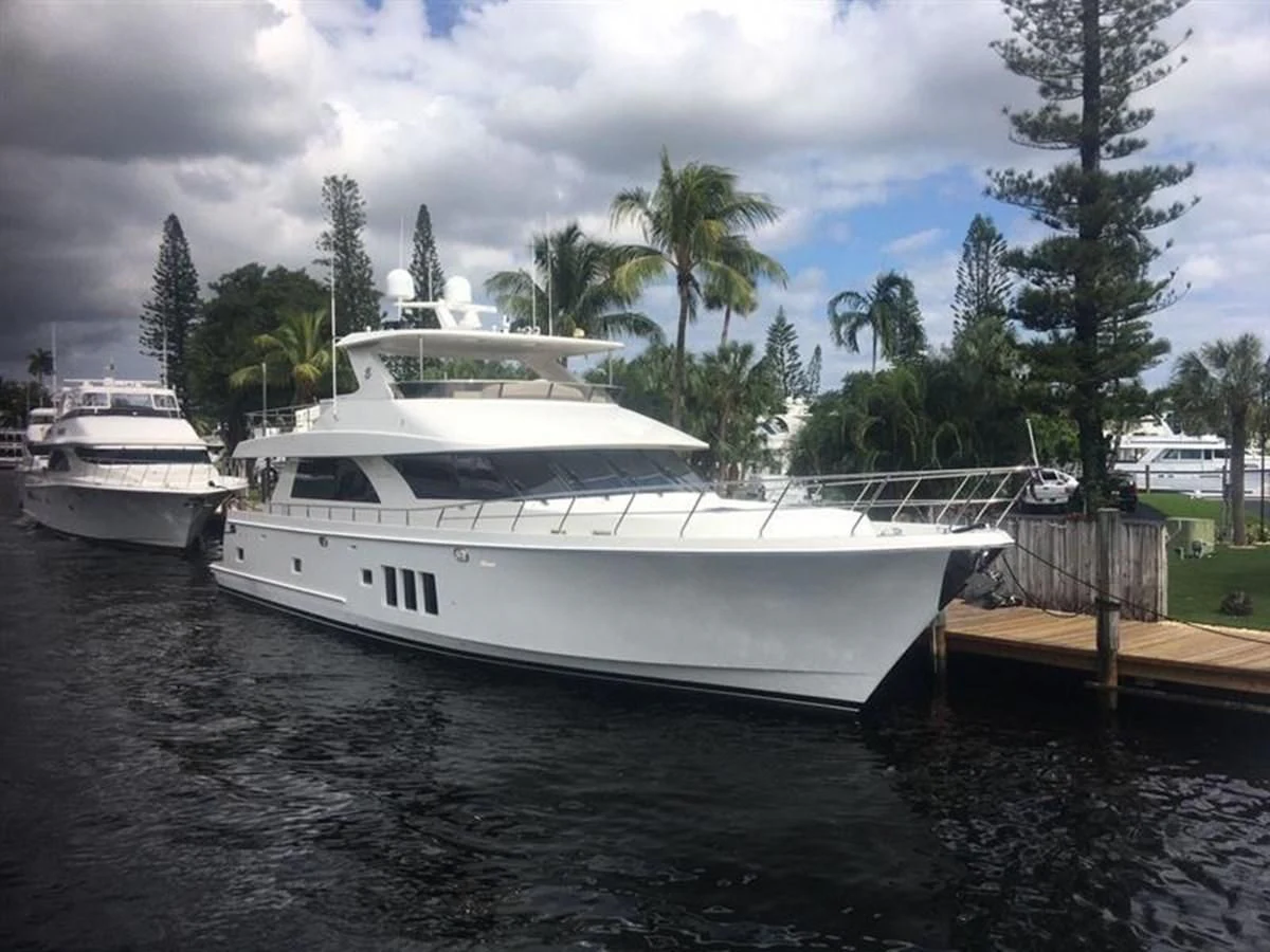 a couple of boats are parked at a dock aboard SKULLDUGGERY Yacht for Sale