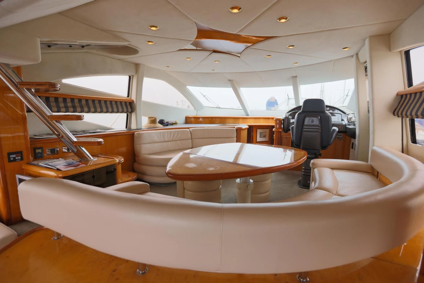 a room with a couch and a table aboard DREAM BIG Yacht for Sale