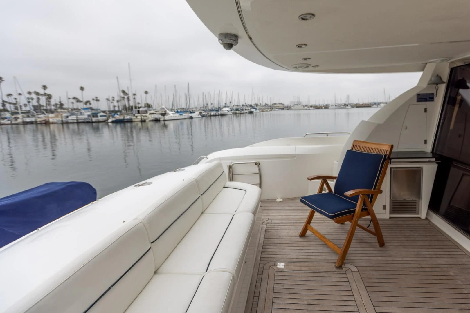 a chair on a boat aboard DREAM BIG Yacht for Sale