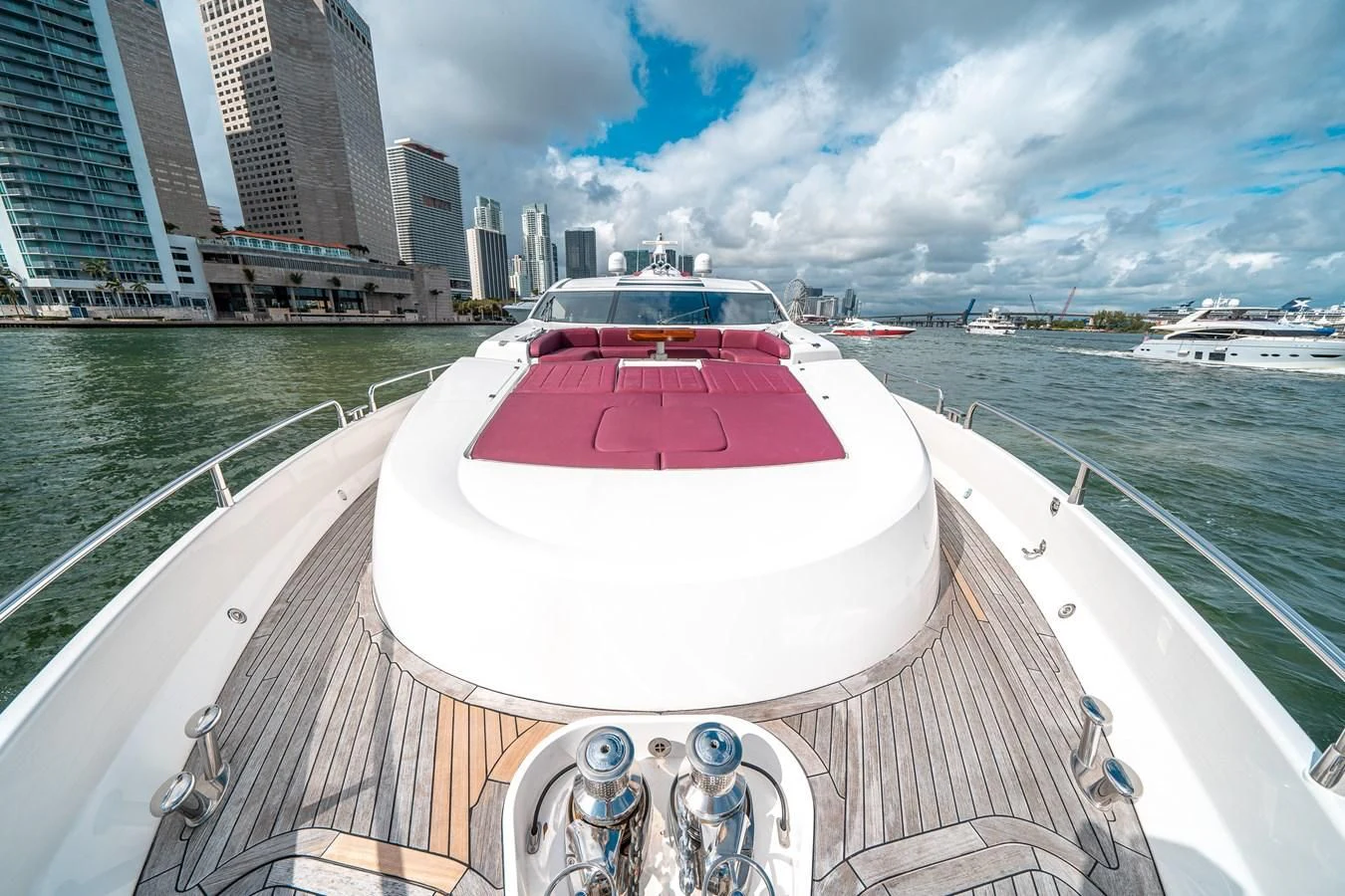 a boat on a body of water aboard SUNSEEKER 84 Yacht for Sale