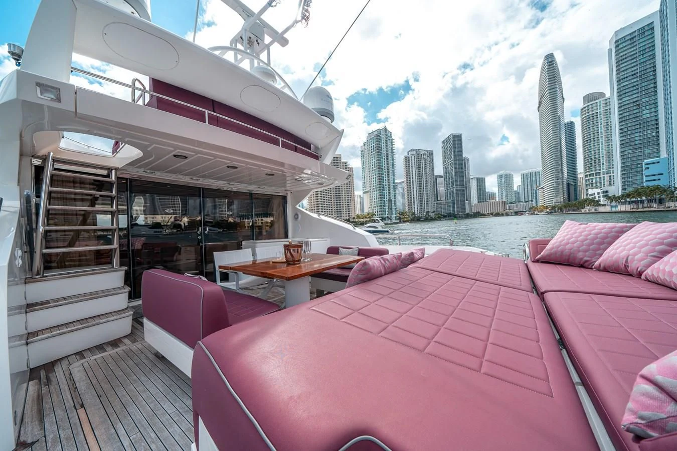 a boat on a water body aboard SUNSEEKER 84 Yacht for Sale