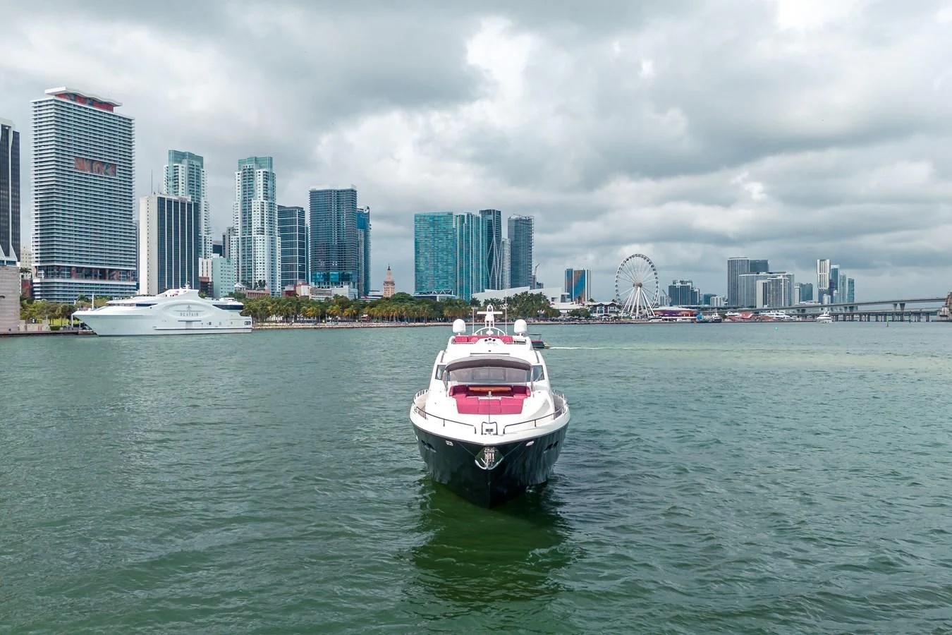 a boat on the water aboard SUNSEEKER 84 Yacht for Sale