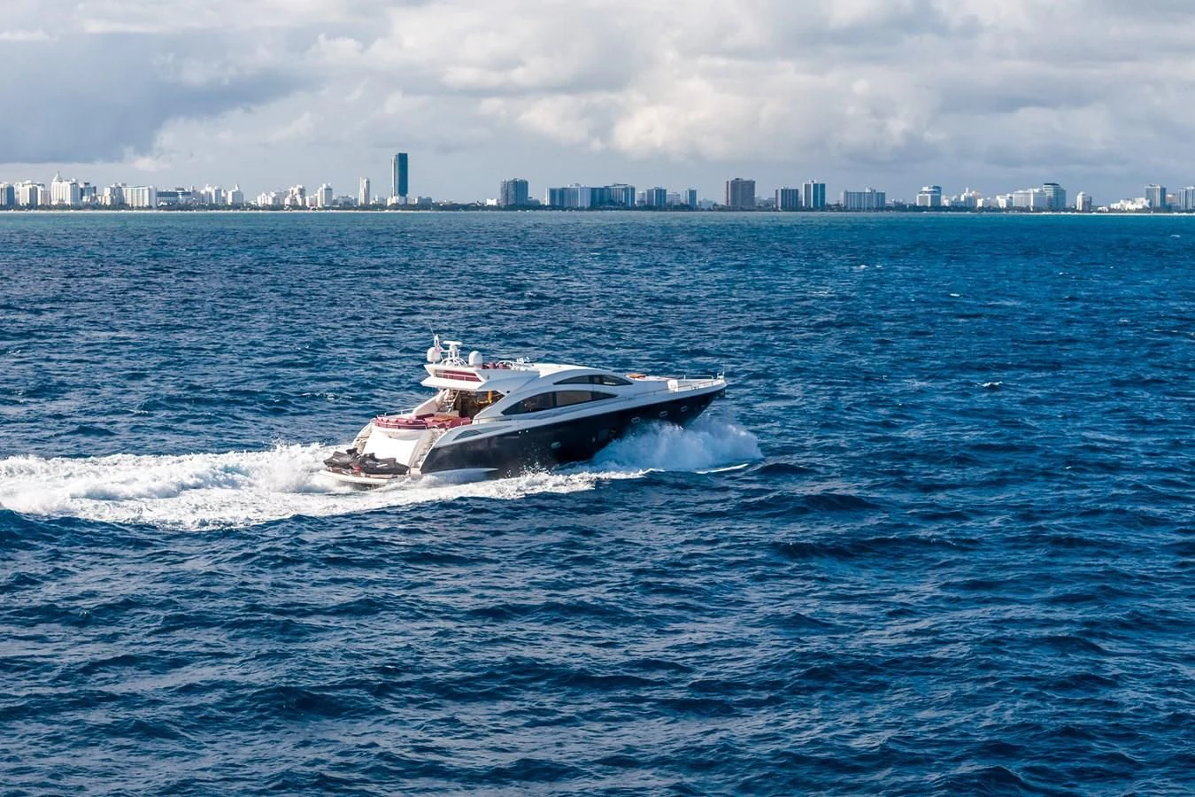 a boat on the water aboard SUNSEEKER 84 Yacht for Sale