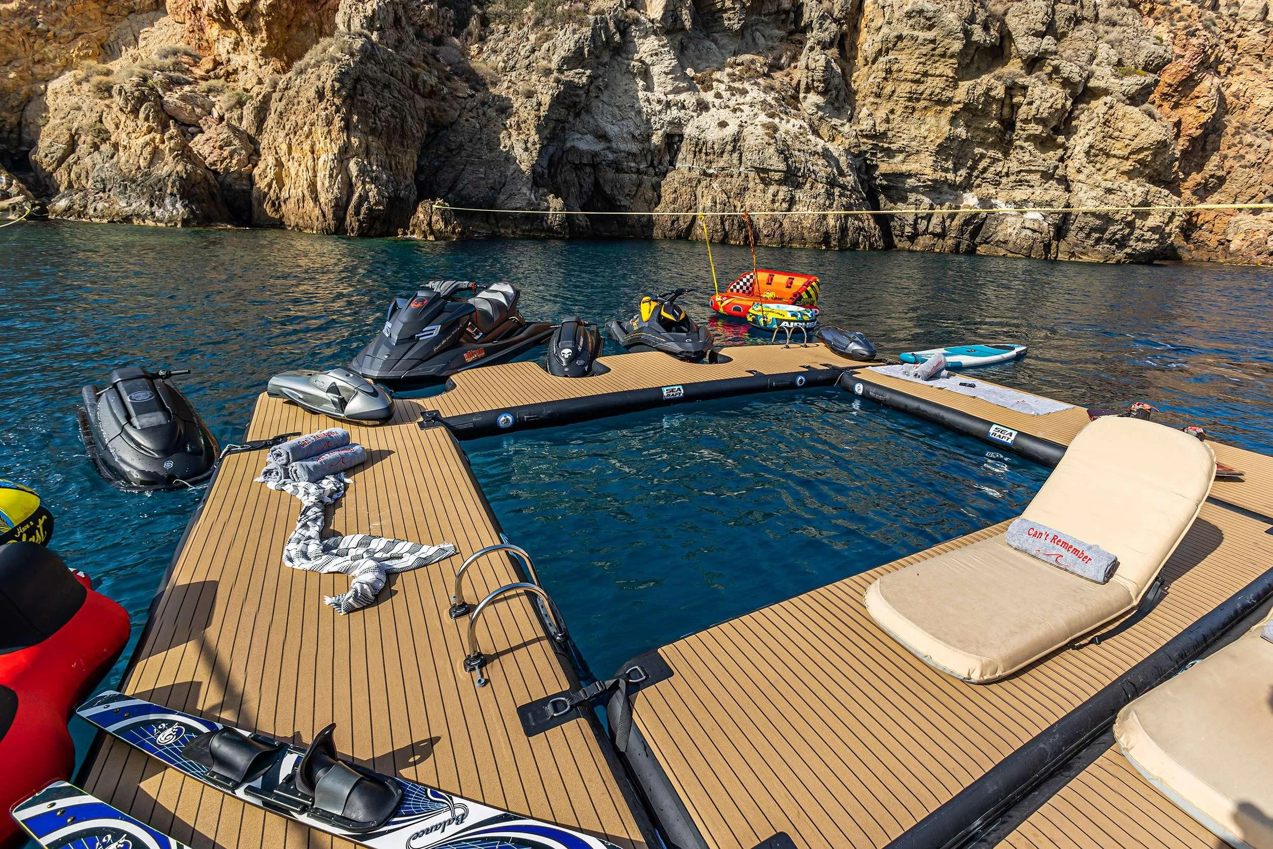 a group of boats in a body of water aboard CAN'T REMEMBER Yacht for Sale