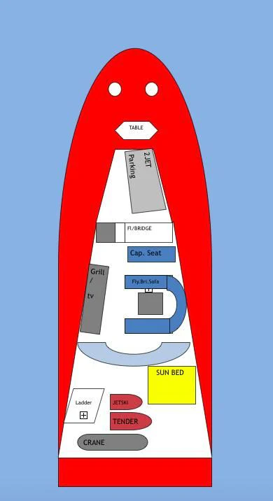 a red and white cell phone aboard CAN'T REMEMBER Yacht for Sale