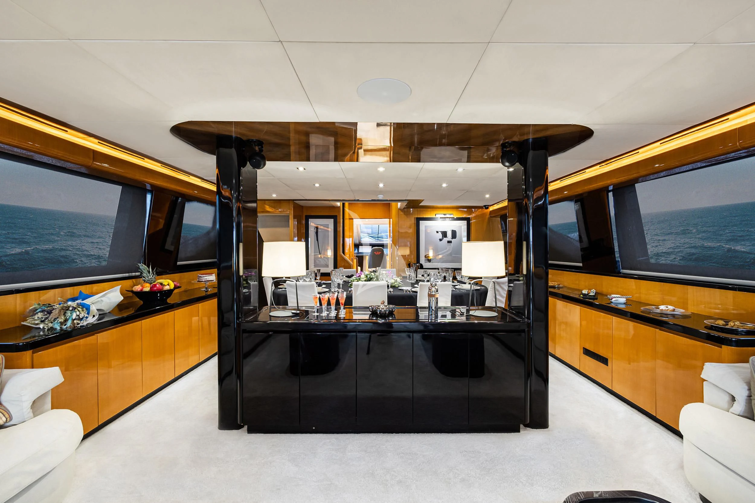 a room with a desk and a tv aboard CAN'T REMEMBER Yacht for Sale