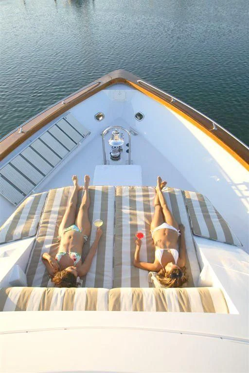 a group of women on a boat aboard PANACHE Yacht for Sale