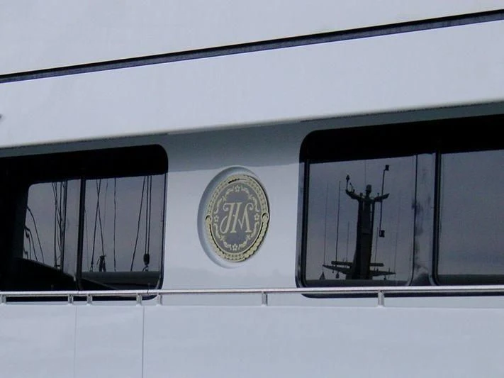 a sign on a building aboard HARBOUR MOON Yacht for Sale