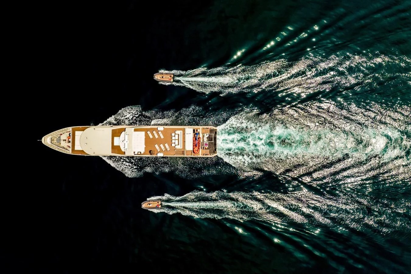 a satellite image of a planet aboard VANORA Yacht for Sale