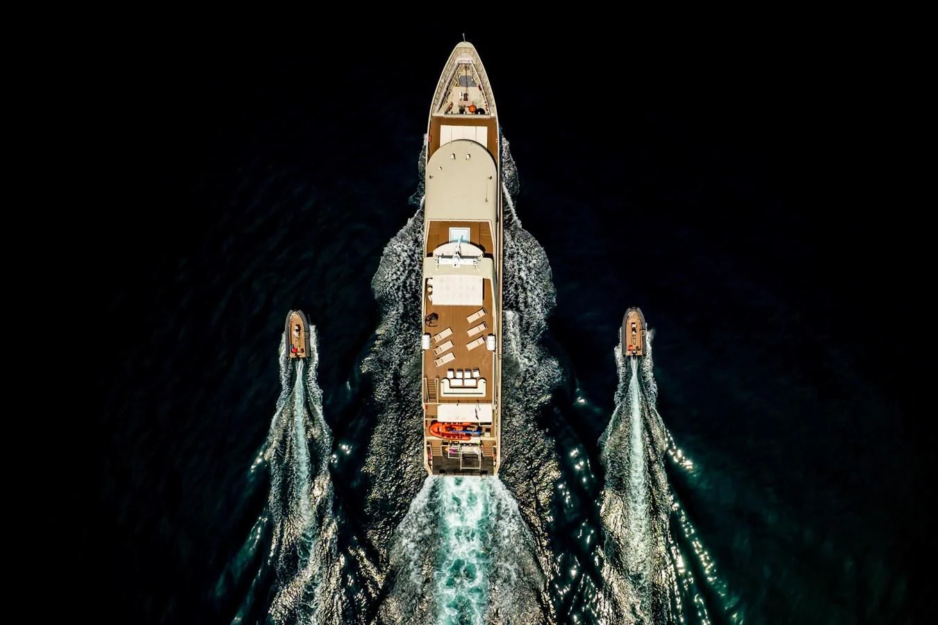 a rocket on a launch pad aboard VANORA Yacht for Sale