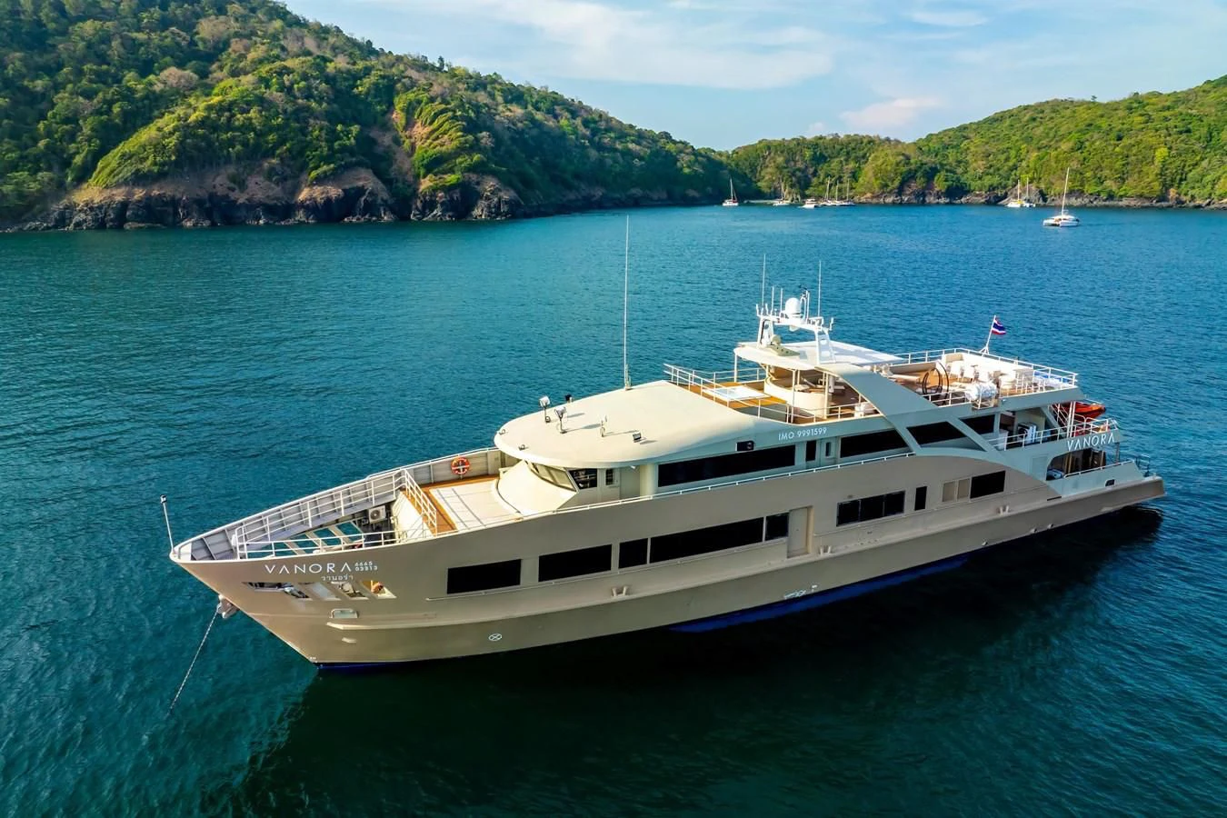 a boat on the water aboard VANORA Yacht for Sale