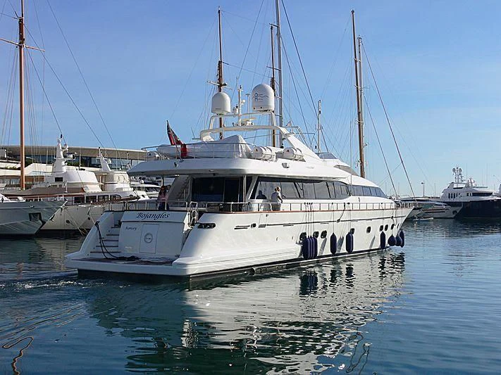 a boat in the water aboard BOJANGLES Yacht for Sale