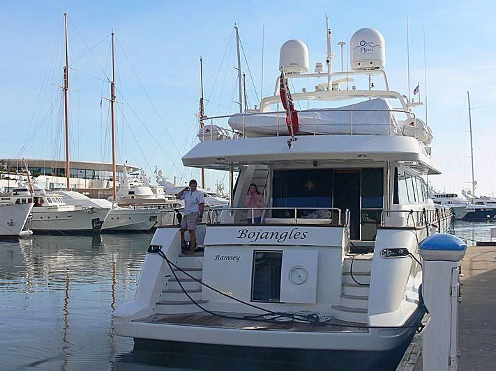 a couple of people on a boat aboard BOJANGLES Yacht for Sale