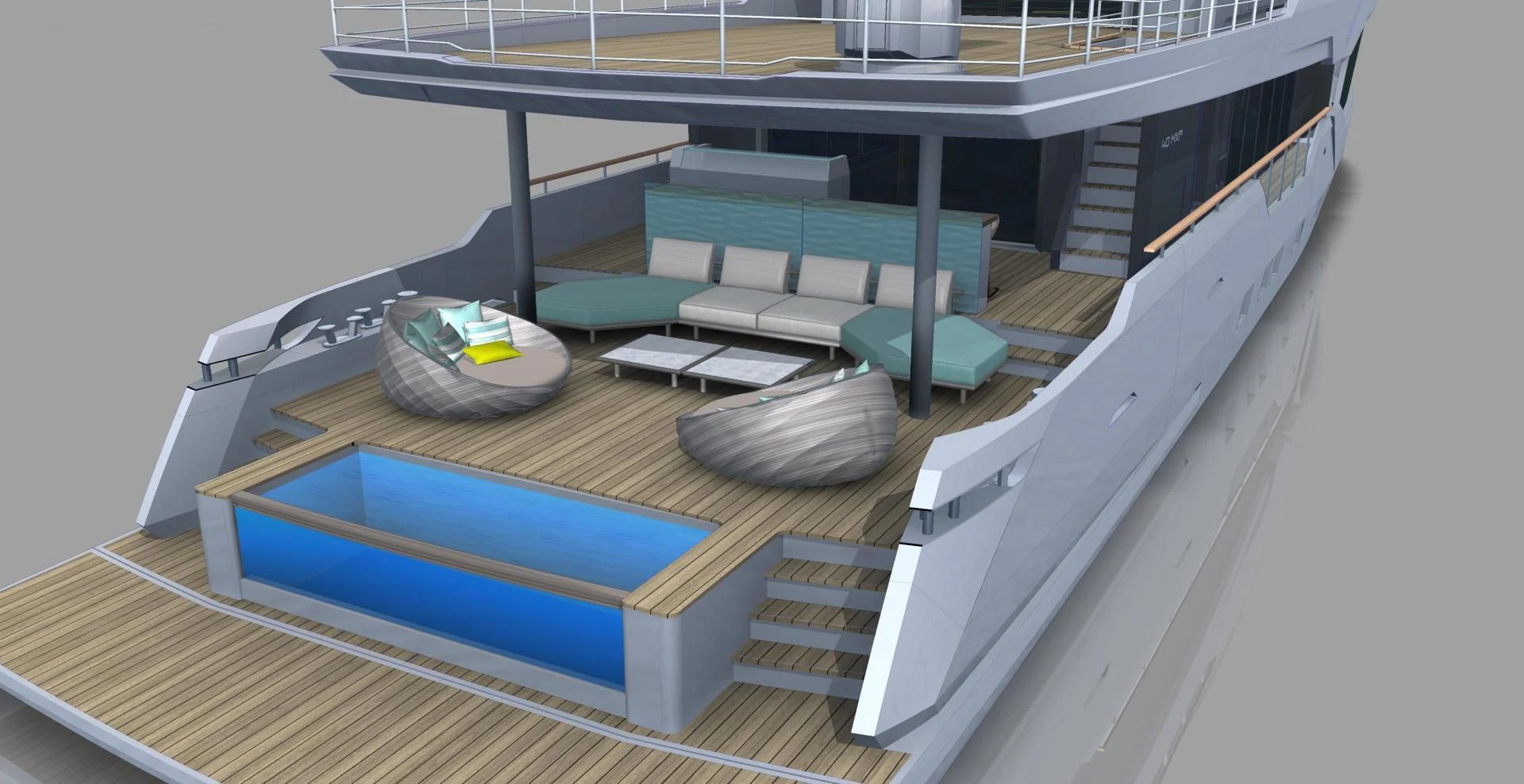 a pool table with chairs aboard NUMARINE 40MXP/17 Yacht for Sale