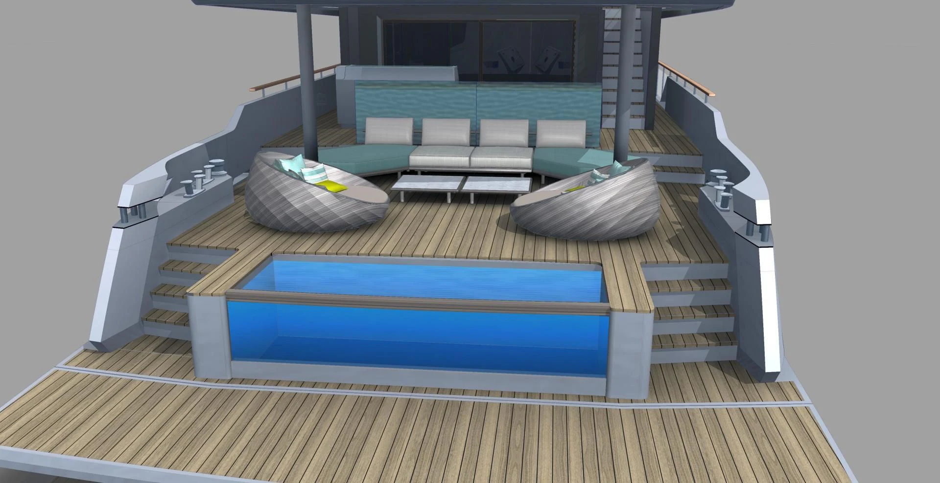 a room with a bed and a table aboard NUMARINE 40MXP/17 Yacht for Sale