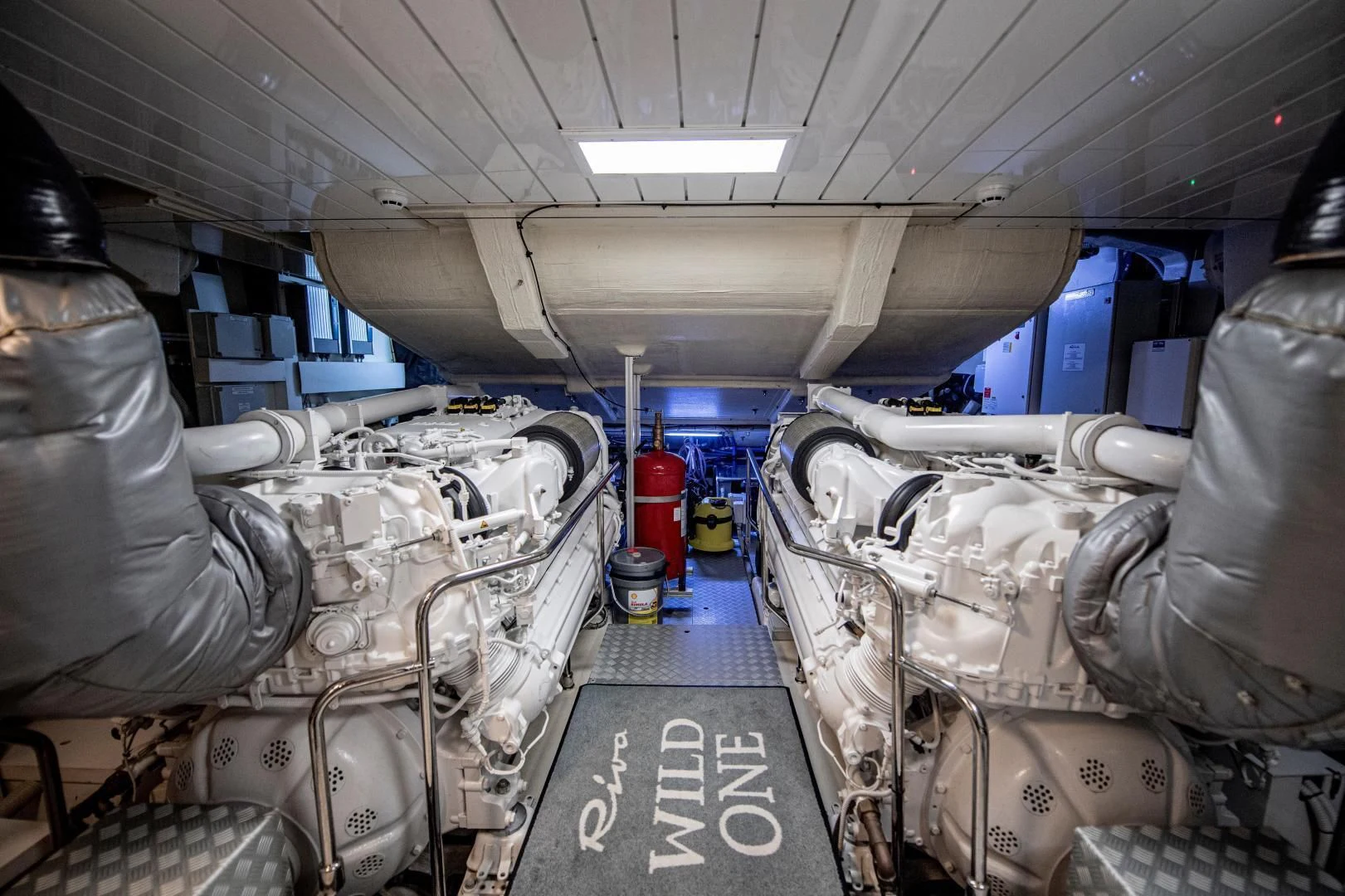 a room with several tanks aboard WILDONE Yacht for Sale