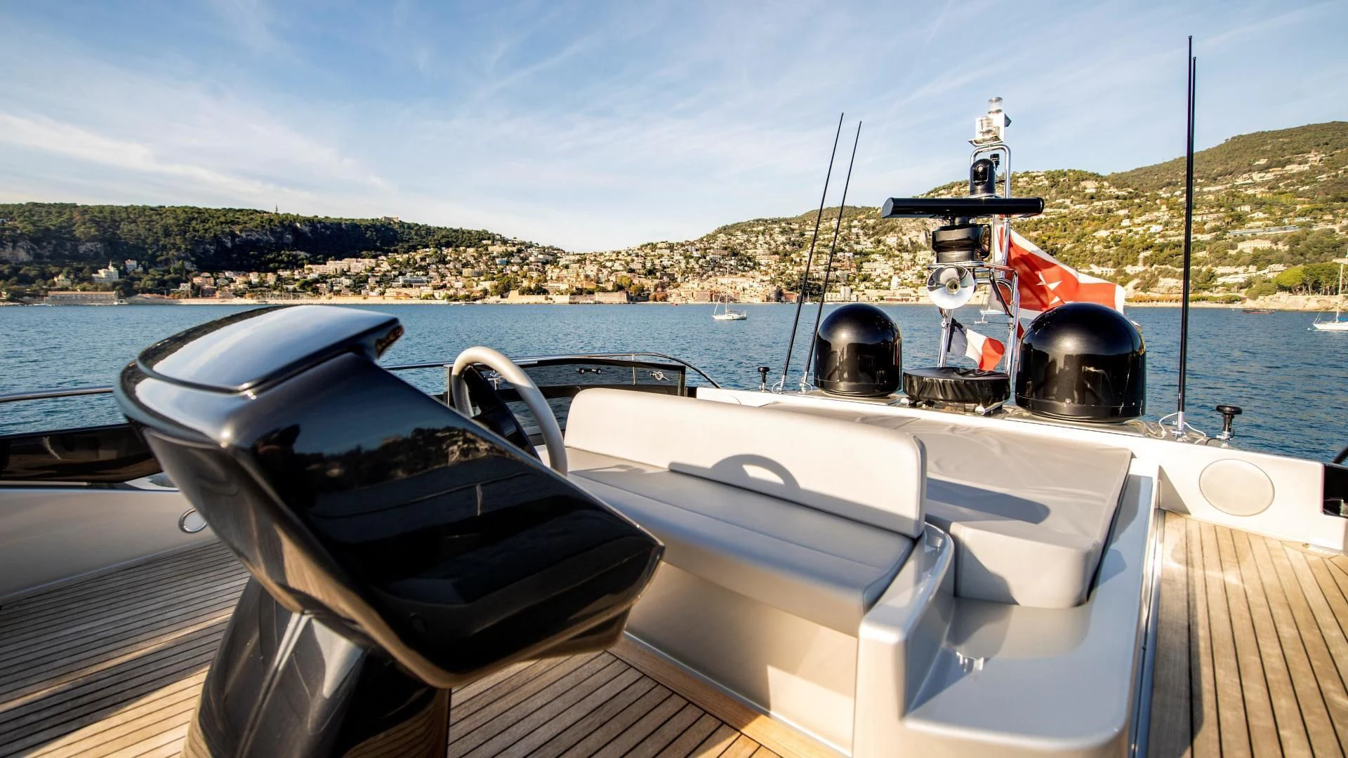 a boat on a dock aboard WILDONE Yacht for Sale
