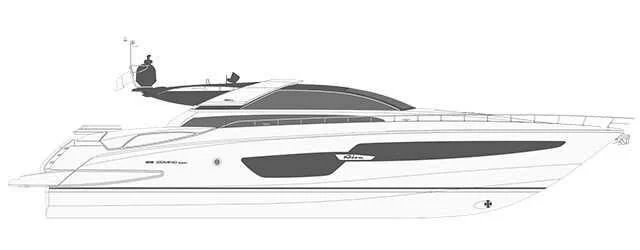 a black and white photo of a white airplane aboard WILDONE Yacht for Sale